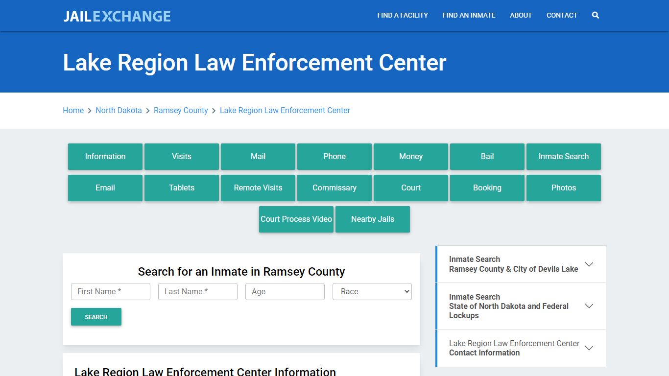 Lake Region Law Enforcement Center - Jail Exchange